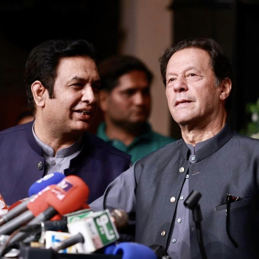 Nasir Bashir speaking at a political media gathering